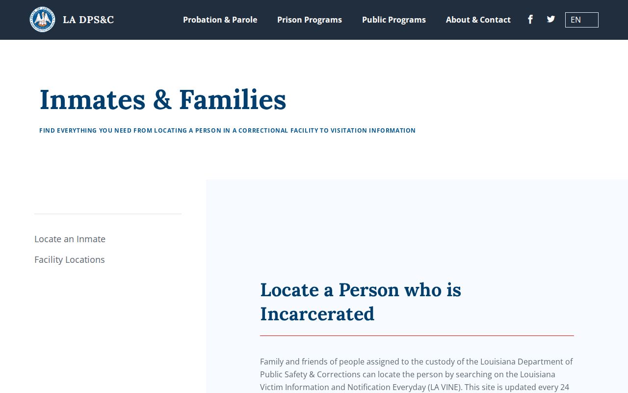 Livingston Parish arrest lookup Louisiana DOC locator