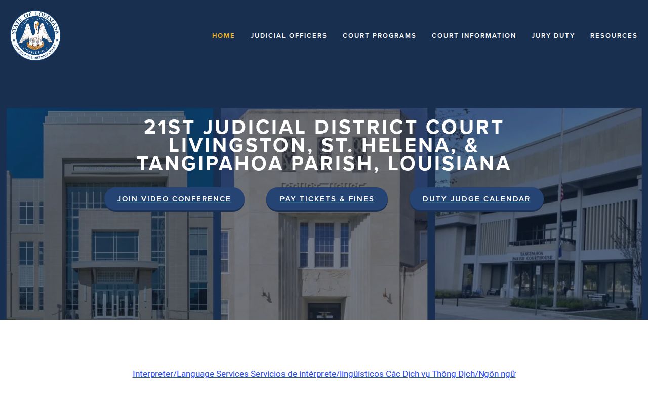 Livingston Parish criminal court cases on the 21st JDC website