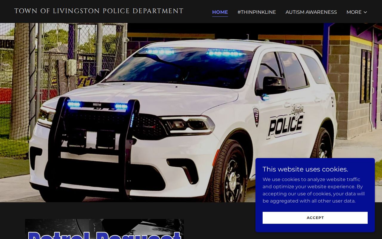 Official Town of Livingston Police Department webpage